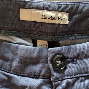Men’s Hawker Rye slate blue cotton chinos 31x34